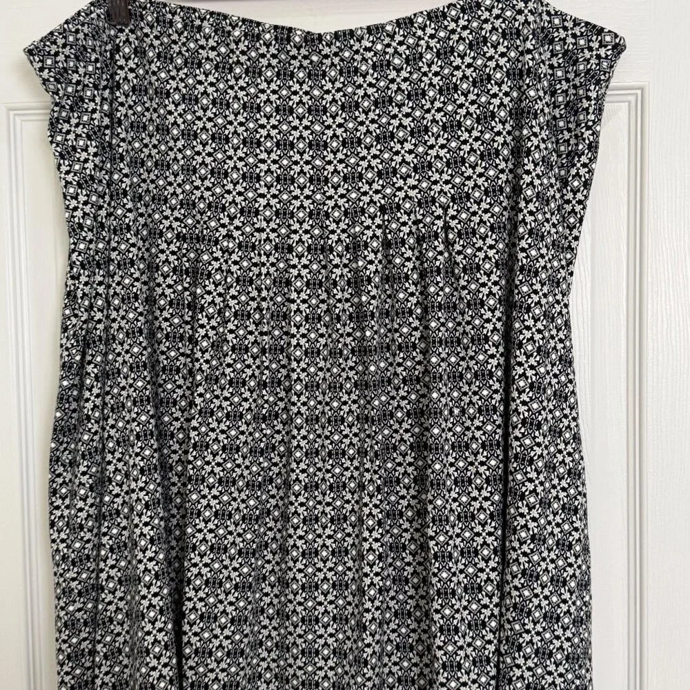 J Jill Skirt Womens 3X Black White Wearever Collection‎ NWT Office Casual